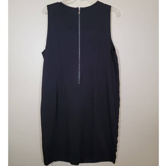 Chico's Women's Mini Shift Dress Round Neck Sleeveless Black Size 2 Us L/12 - Picture 9 of 9